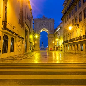 Portugal, Lisbon. Entrance of Praca Do Comercio