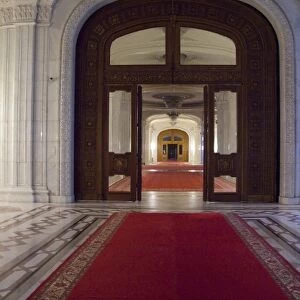 Romania, Bucharest. Ceausescus lavish Parliament Palace (aka Palatul Parlamentului