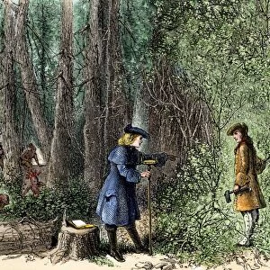 Tuscaroras capturing colonial surveyors in the Carolinas