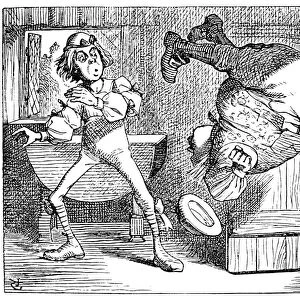 ALICE IN WONDERLAND, 1865. Father William turning a backsomersault