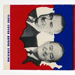 CAMPAIGN MATCHBOOK, 1964. Campaign matchbook for Democratic presidential nominee Lyndon B. Johnson and his running mate Hubert Humphrey