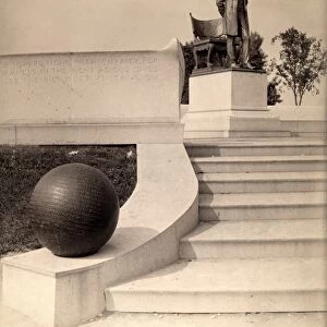 CHICAGO: LINCOLN PARK, c1900. Standing Lincoln by Augustus Saint-Gaudens, atop