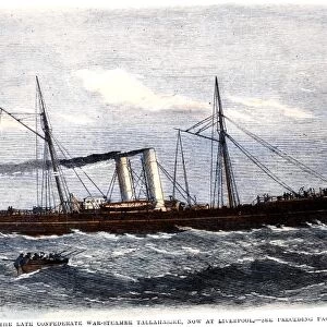CONFEDERATE WARSHIP, 1865. The Confederate war-steamer, Tallahassee. Color engraving, 1865