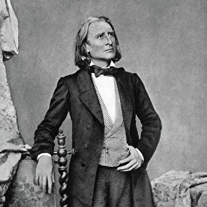 FRANZ LISZT (1811-1886). Hungarian pianist and composer. Photograph, c1860