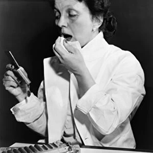 HAZEL BISHOP (1906-1998). American chemist and inventor of no-smear lipstick. Photograph