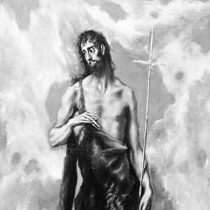 SAINT JOHN THE BAPTIST. Oil on canvas by El Greco