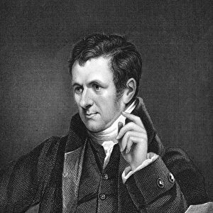 SIR HUMPHRY DAVY (1778-1829). English chemist. Line and stipple engraving, English, 1829