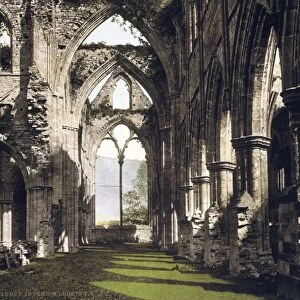 WALES: TINTERN ABBEY, c1900. The interior of Tintern Abbey, looking east, Monmouthshire, Wales