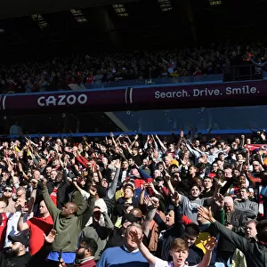 Arsenal Fans Unwavering Passion at Aston Villa vs Arsenal, Premier League 2021-22