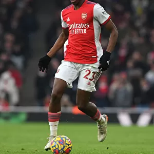 Arsenal's Albert Sambi Lokonga in Action: Premier League 2021-22 - Arsenal vs Burnley