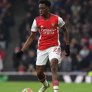 Arsenal's Albert Sambi Lokonga in Action Against Burnley - Premier League 2021-22