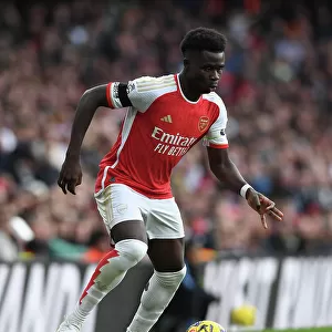 Arsenal's Bukayo Saka in Action against Sheffield United (2023-24)