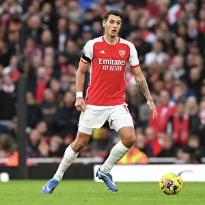 Arsenal's Jakub Kiwior in Action against Sheffield United - Premier League 2023-24