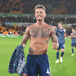 Ben White's Jubilant Moment: Arsenal Secures Victory over Wolverhampton Wanderers in Premier League