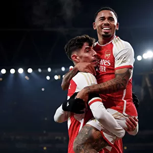 Dynamic Duo: Havertz and Jesus Score First Champions League Goals in Arsenal's Victory over RC Lens (2023-24)