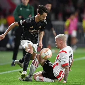 Fabio Vieira vs. Phillipp Max: Clash in the UEFA Europa League Group A Match between PSV Eindhoven and Arsenal FC