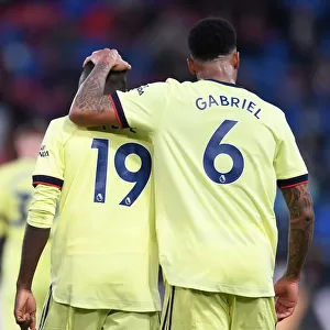 Gabriel Magalhaes and Nicolas Pepe Celebrate Arsenal's Third Goal vs Crystal Palace (May 2021)