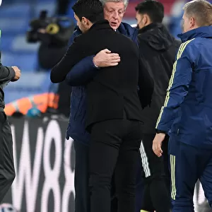 Mikel Arteta and Roy Hodgson Embrace After Crystal Palace vs. Arsenal Premier League Clash