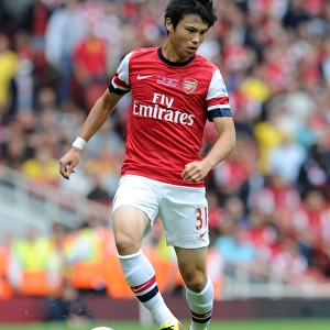 Ryo Miyaichi in Action: Arsenal vs Stoke City, Premier League 2013-14
