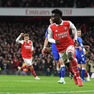 Saka Scores First: Arsenal's Victory over Everton in the Premier League
