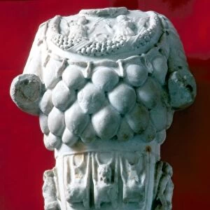 Artemis (Diana) of Ephesus, marble body enclosed in decorative sheath of many breasts