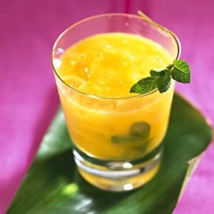 Mango crush drink in a glass
