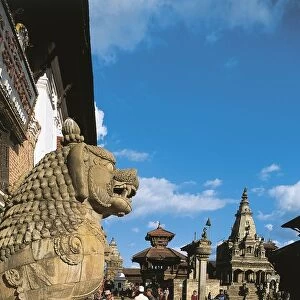 Nepal, Kathmandu Valley, Bhaktapur, royal palace at Durbar square