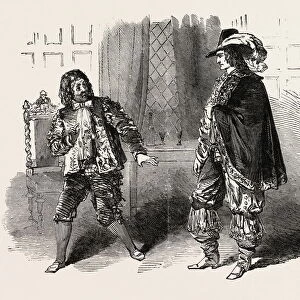 Scene from Presented at Court, at the Haymarket Theatre, London, Uk, 1851 Engraving