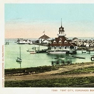 Tent City, Coronado Beach, Cal. Postcard. ca. 1901, Tent City, Coronado Beach, Cal. Postcard