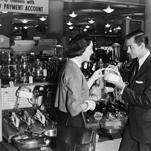 Woman shopping for small appliances