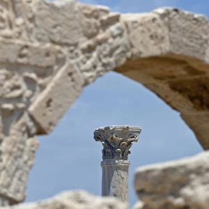 Archaeological excavation site of the ancient city of Kourion, South Cyprus, south coast, Greek Cyprus, Southern Europe
