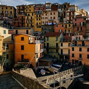 Colorful houses of Manarola village in Cinque Terre National Park, Liguria, Italy