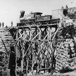 Locomotive On Bridge
