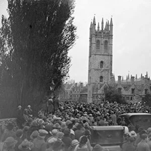 May Day Celebrations at Oxford The crowd outside Magdalen College 2 May 1923
