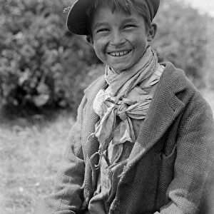 A Romany gypsy boy at the Epsom race meeting. Late 1940s, early 1950 s