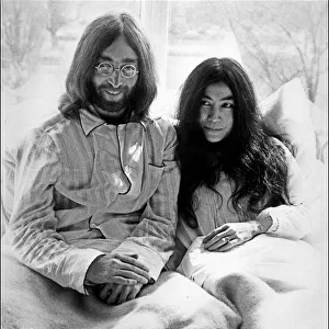 John Lennon and Yoko Ono Bed-In for Peace