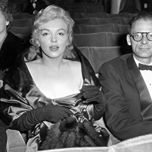 Marilyn Monroe and Arthur Miller at the Comedy Theatre in London