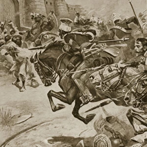 The 11th Lancers and Skinners Horse driving the Jats into Bharatpur