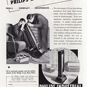 Advertisement for Philips X-Ray Shoe Fitter, 1930s (litho)