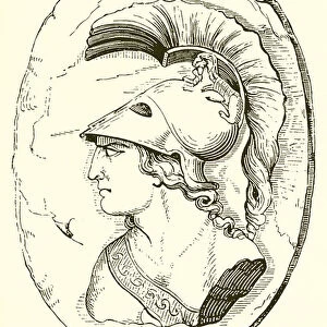 Alcibiades, from an Ancient Sculpture (engraving)