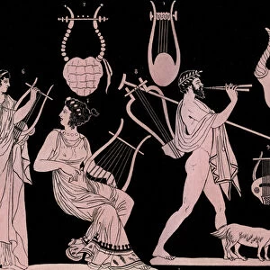 Ancient Greek musical instrument: Lyre and Cithara (cithare) (kithara