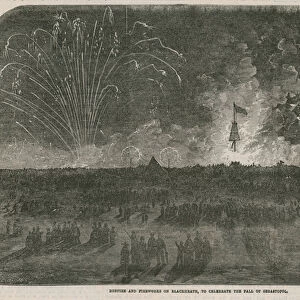 Bonfire and fireworks on Blackheath (engraving)