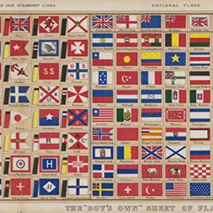 The Boys Own sheet of flags and funnels (chromolitho)
