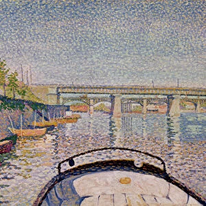 The Bridge at Asnieres, 1888 (oil on canvas)