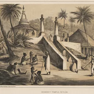 Buddhist Temple, Ceylon, 1855 (litho)