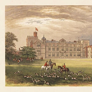 Burton Constable Hall, Yorkshire, England. 1880 (engraving)