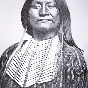 Comanche Tribesman, 1872 (b / w photo)