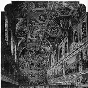 Conclave of 1878: view of the interior of the Sistine Chapel during the vote to elict