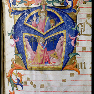 Corale / Graduale no. 5 Historiated initial A depicting King David