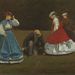 Croquet Scene, 1866 (oil on canvas)